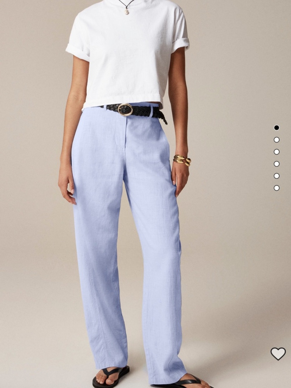 J.Crew Relaxed Barrel Leg Pant Linen Blend
